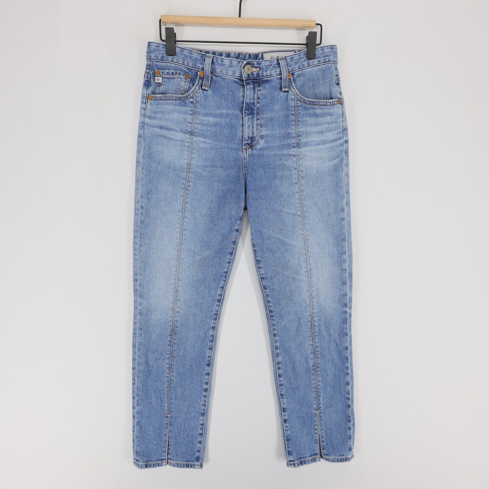 AG Adriano Goldschmied Isabelle Jeans Womens 29 Blue High Rise Crop Front Seam